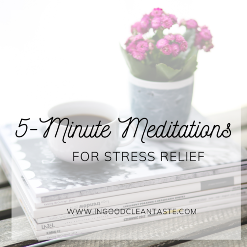 5-Minute Meditations for Stress Relief - In Good Clean Taste