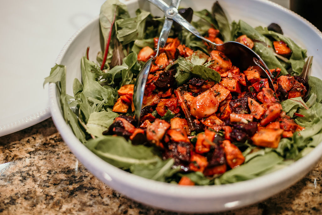 roasted root veggie salad