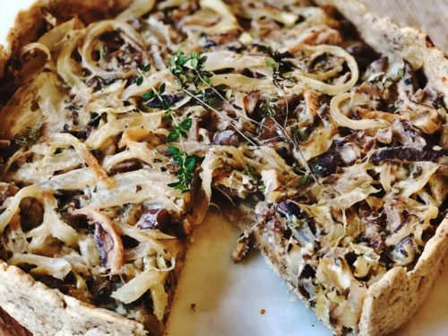 Chestnut, Onion & Mushroom Tart