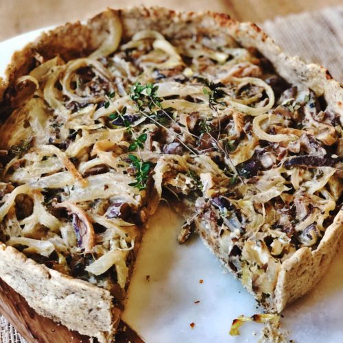 Chestnut, Onion & Mushroom Tart - In Good Clean Taste