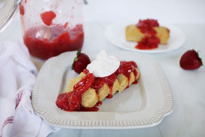 Pound Cake with Strawberries and Whipped Cream