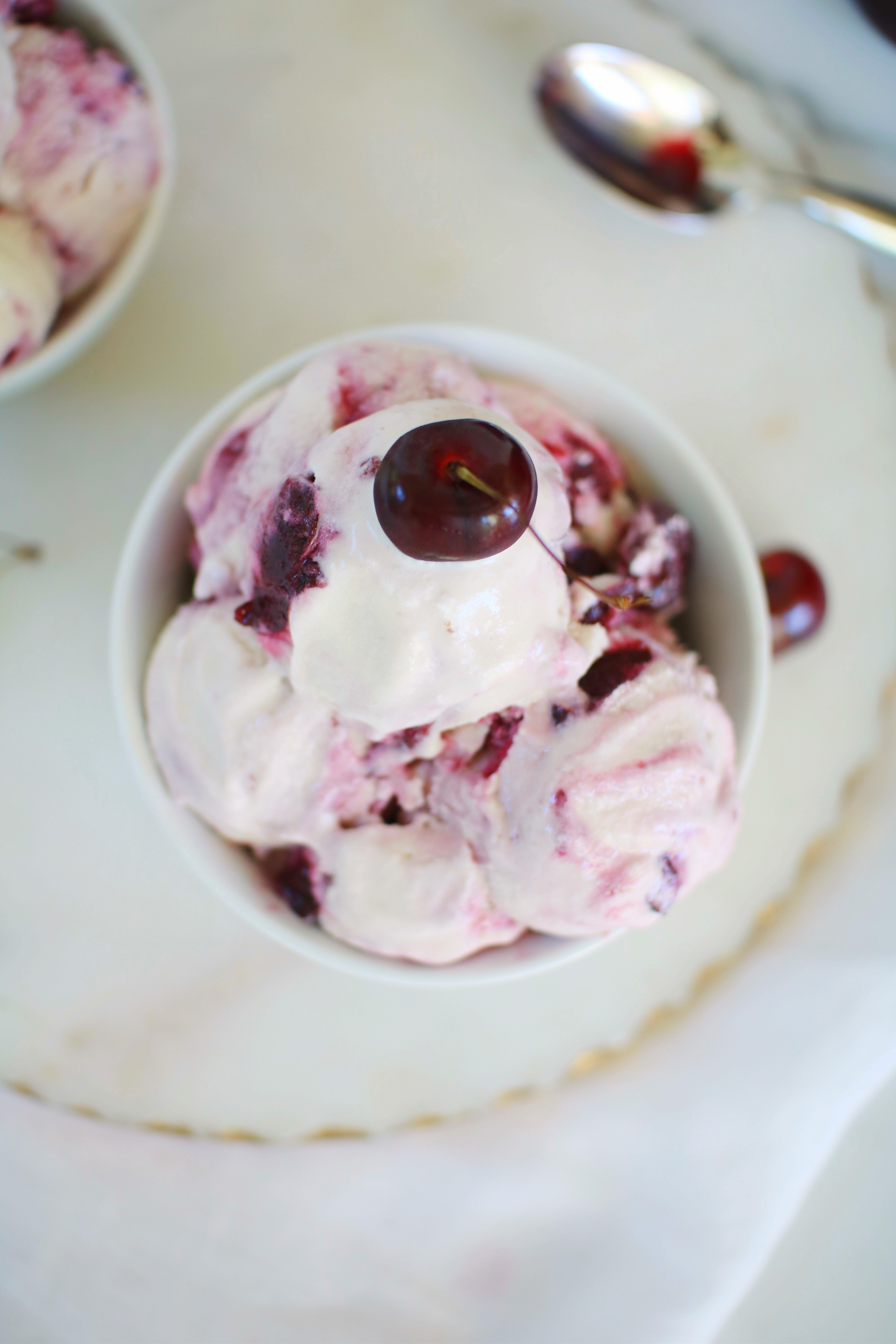Cherry Bourbon Vanilla Ice Cream (Vegan & Paleo) - In Good Clean Taste