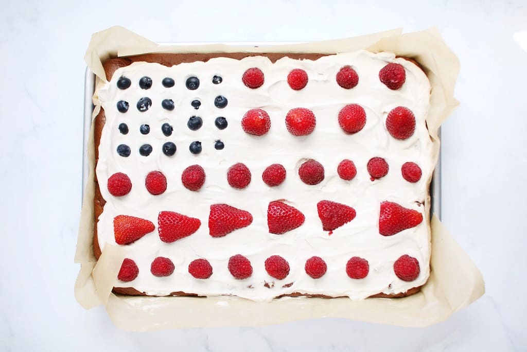 Brownie Flag Cake